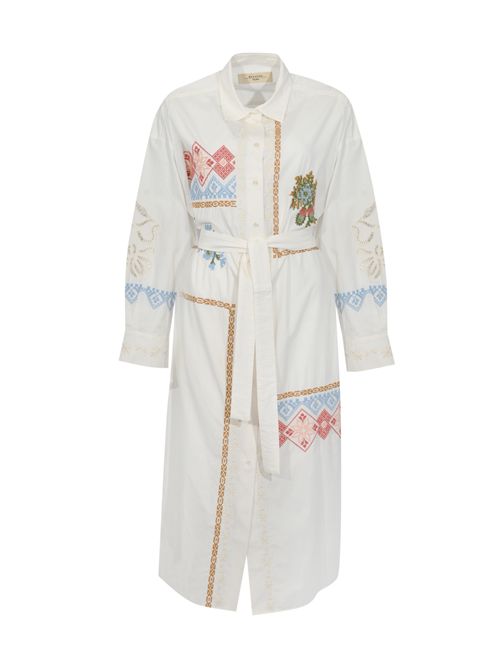 Abito chemisier WKDGRU in popeline con ricami WEEKEND MAX MARA | 2615221022600001